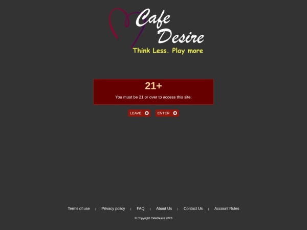 Screenshot of Cafe Desire