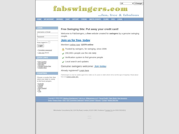 Screenshot of Fab Swingers