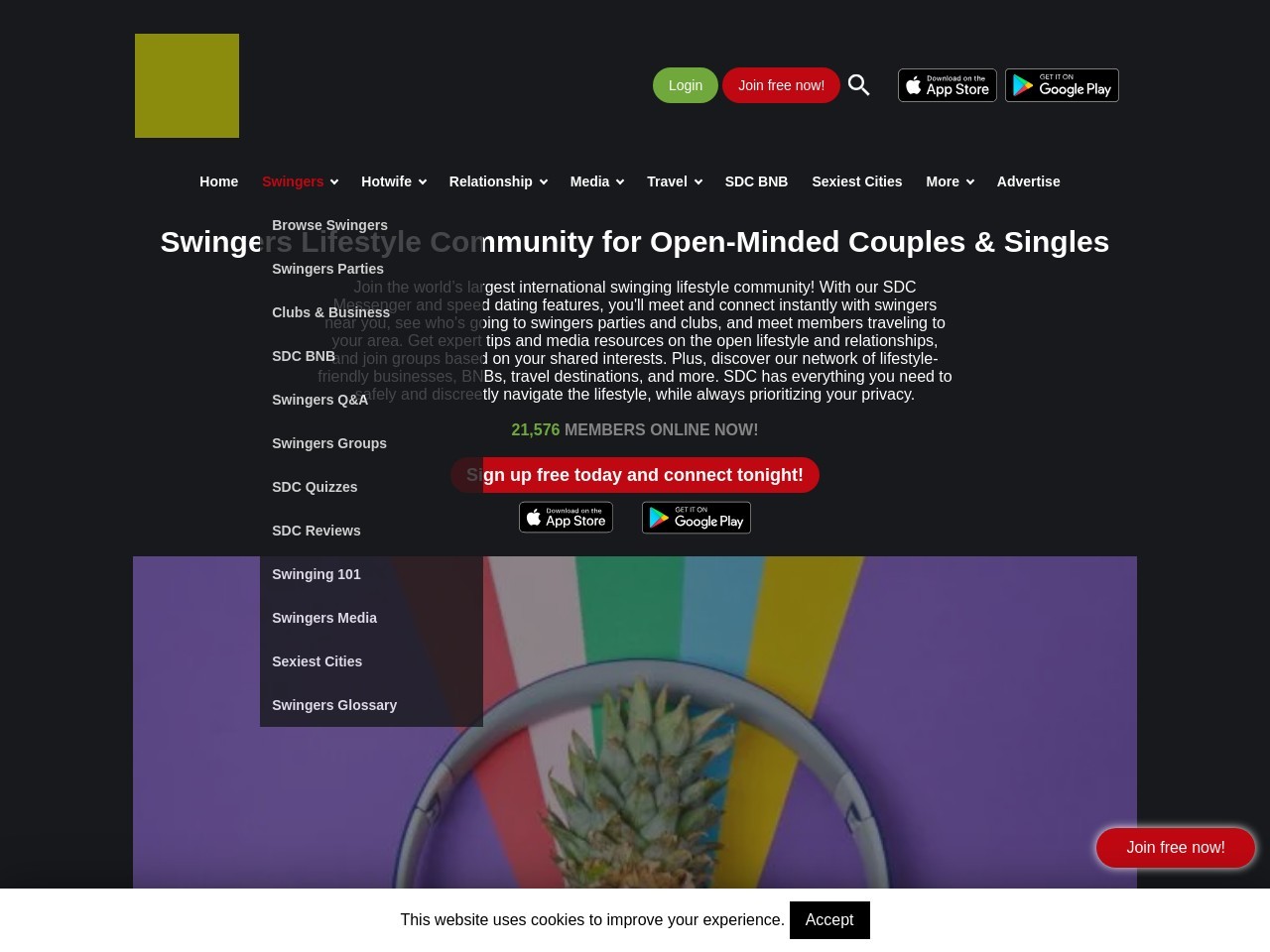 Screenshot of Swingers Date Club