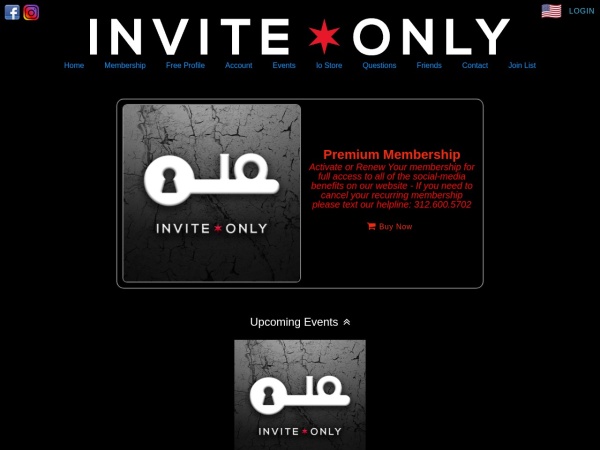 Screenshot of Invite Only Parties